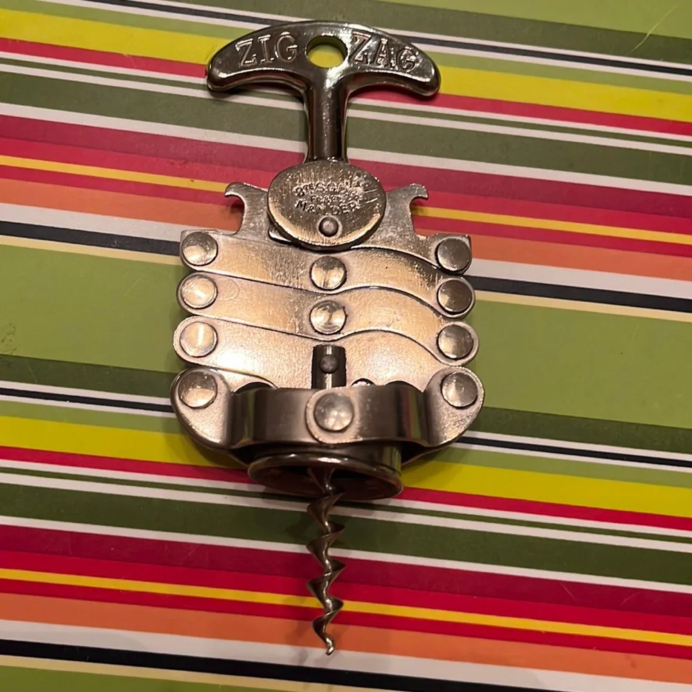 VERY RARE Zig Zag France vintage expandable corkscrew barware wine opener VGUC